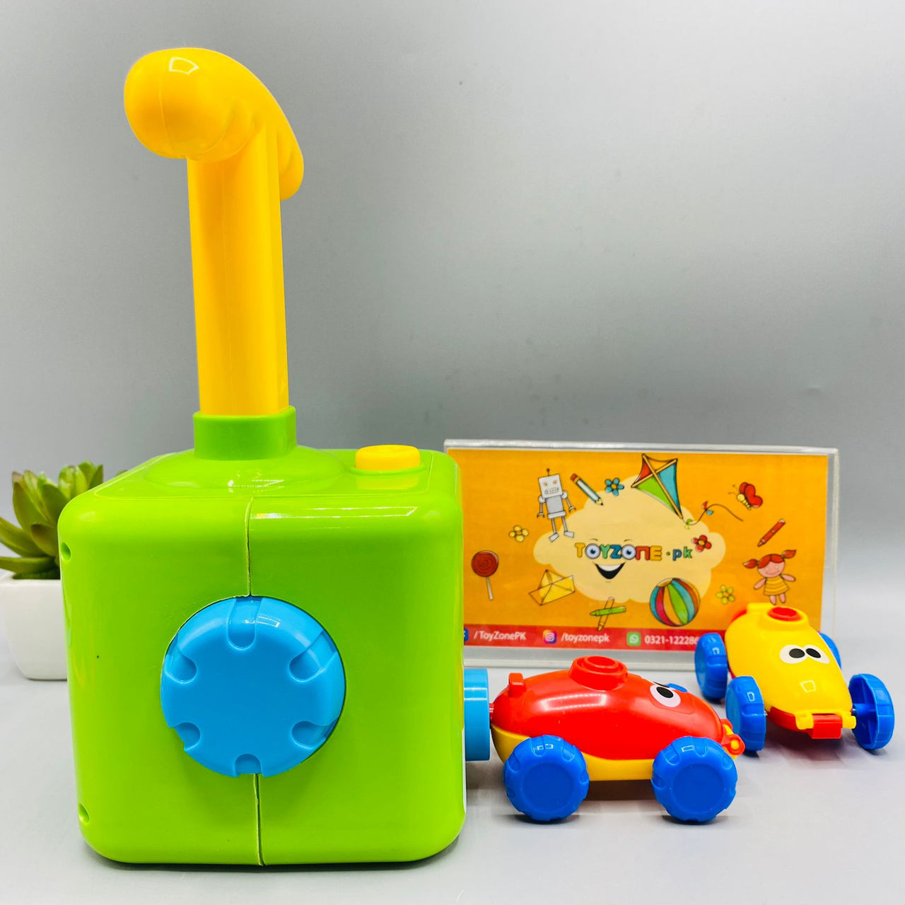 air powered hand push balloon car