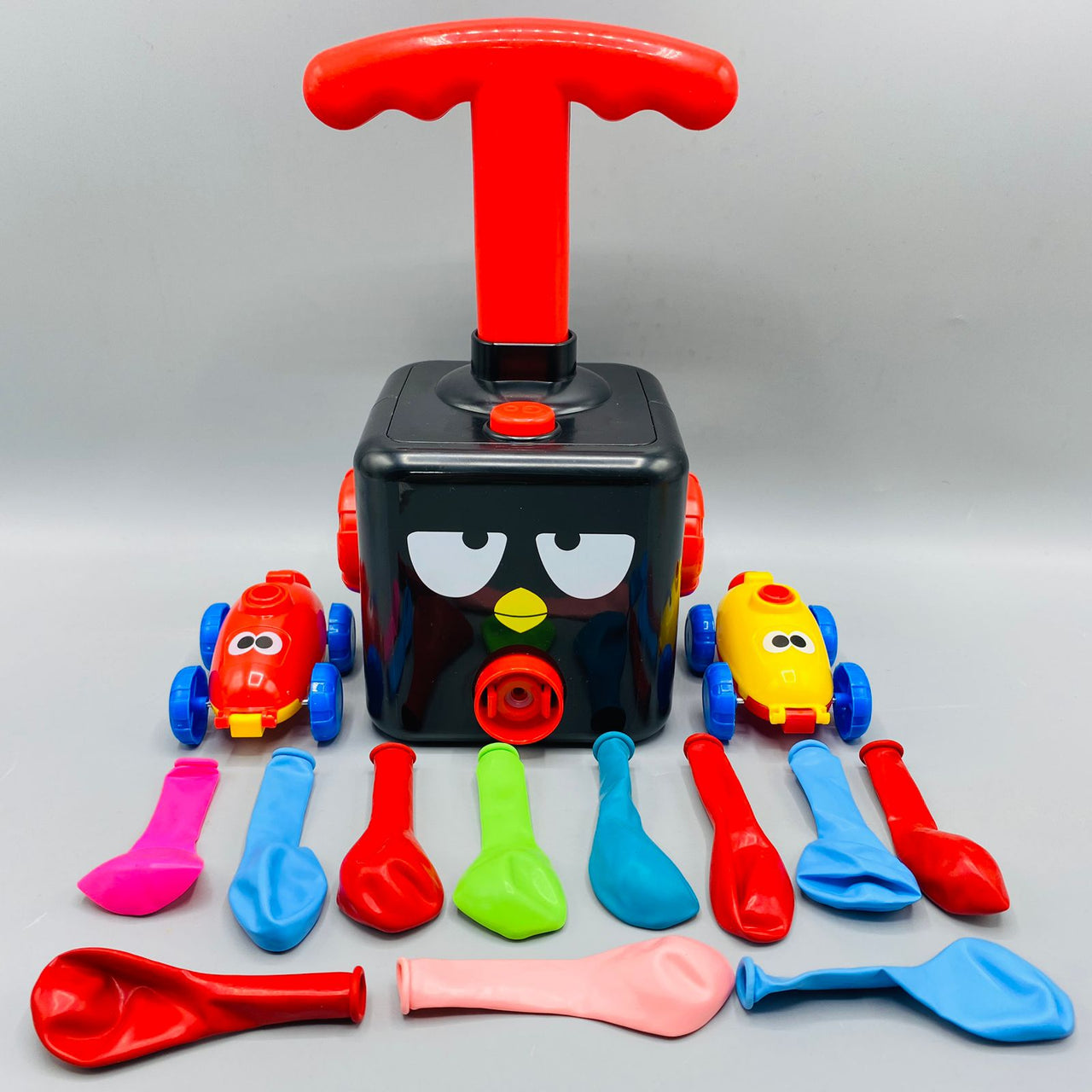 air powered hand push balloon car