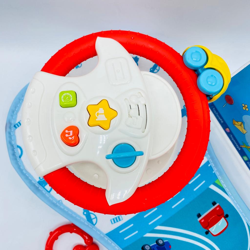 baby steering wheel toy with light and sound