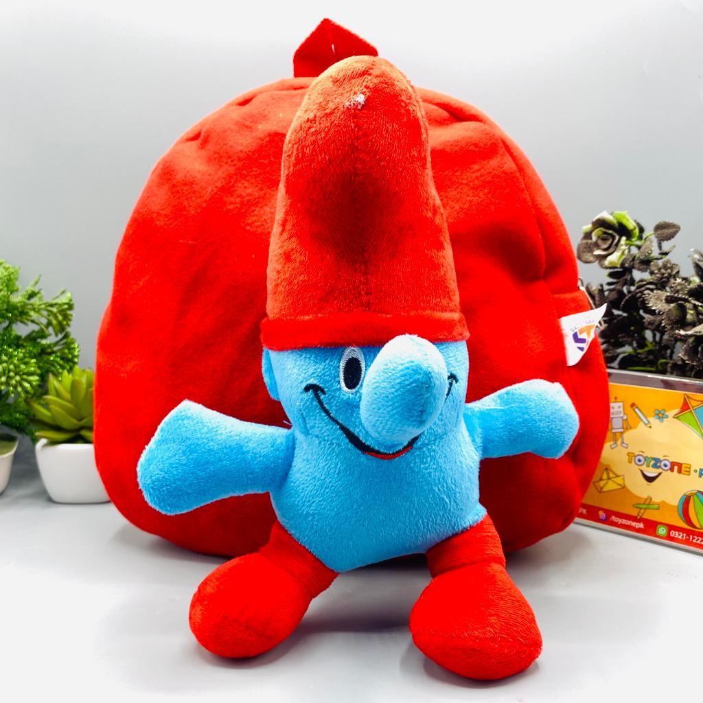 Cute Smurf Soft BackPack