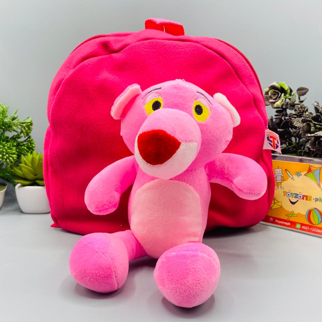 Baby Cute Pink-Panther Soft Backpack