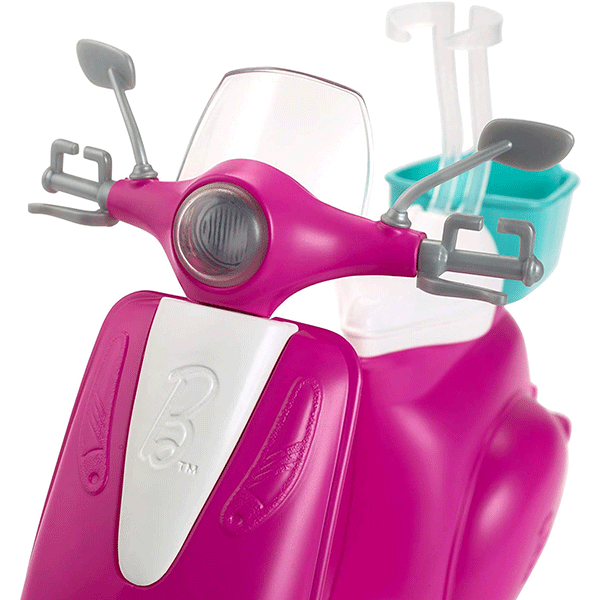 barbie blonde doll with scooter