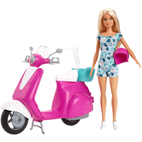 Thumbnail for barbie blonde doll with scooter