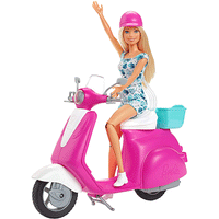 Thumbnail for barbie blonde doll with scooter