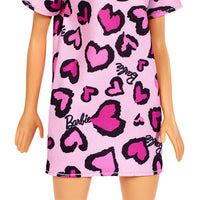 Thumbnail for barbie doll blonde wearing pink heart print dress