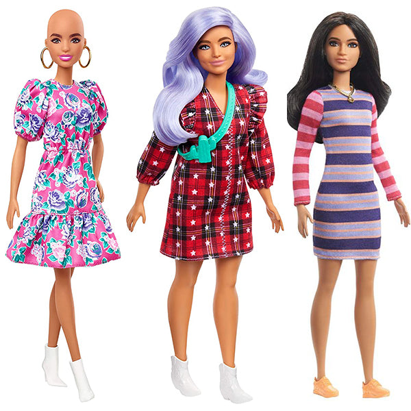 barbie grb49 fashionistas doll in checked dress