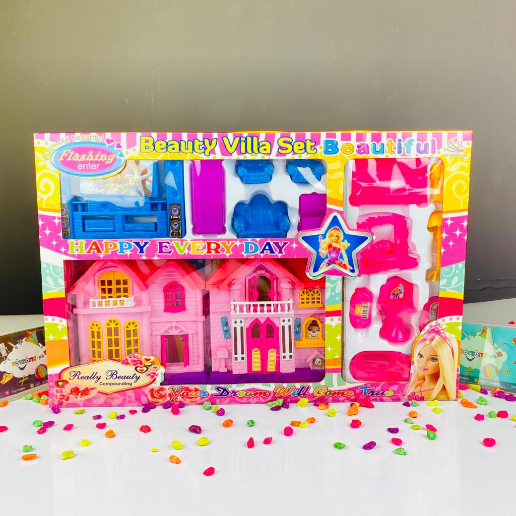 beauty villa doll house with furniture