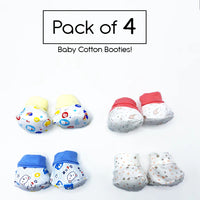Thumbnail for Baby Cotton Booties Pack of 4