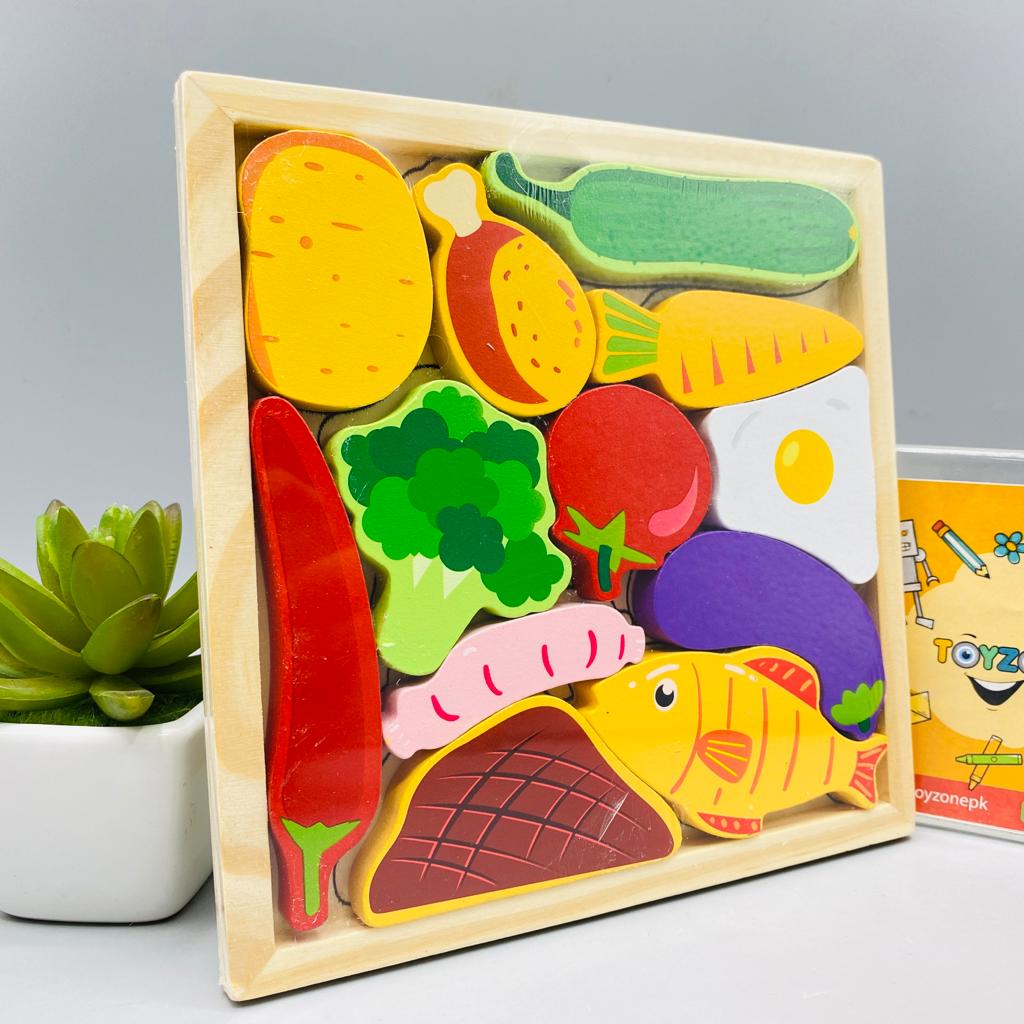 Cartoon Animal Car Wooden Peg Puzzles Board Educational Toy