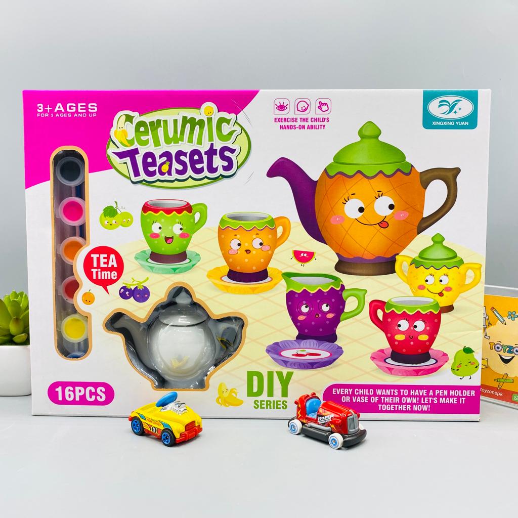 16 Pieces DIY Ceramic Tea set - Main Image