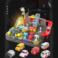 Thumbnail for childrens car track car adventure with a helicopter