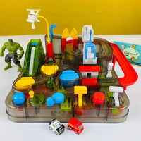 Thumbnail for childrens car track car adventure with a helicopter