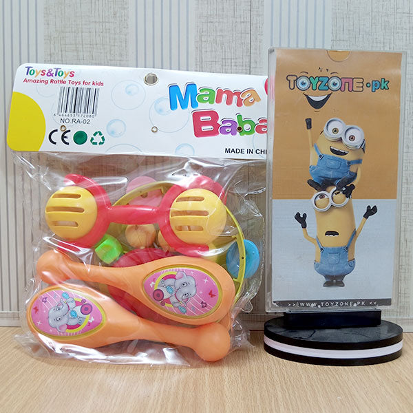 colorful baby rattles set