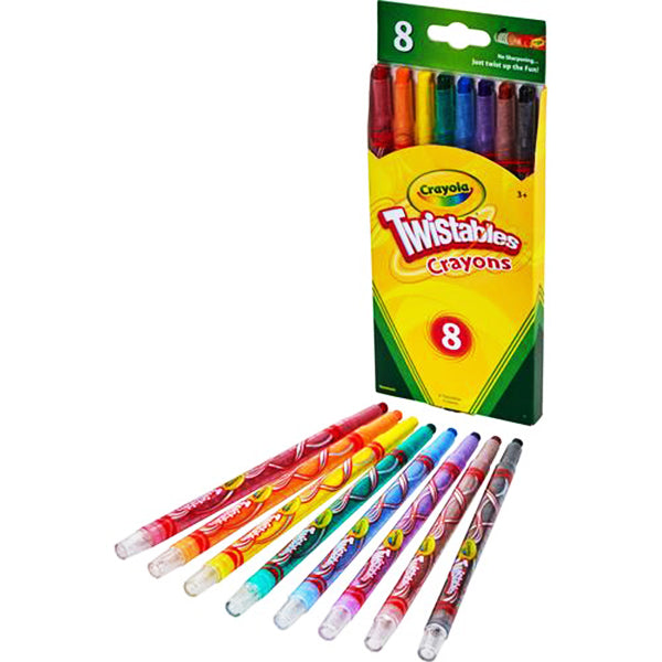 crayola twistables crayons 8 traditional colors set