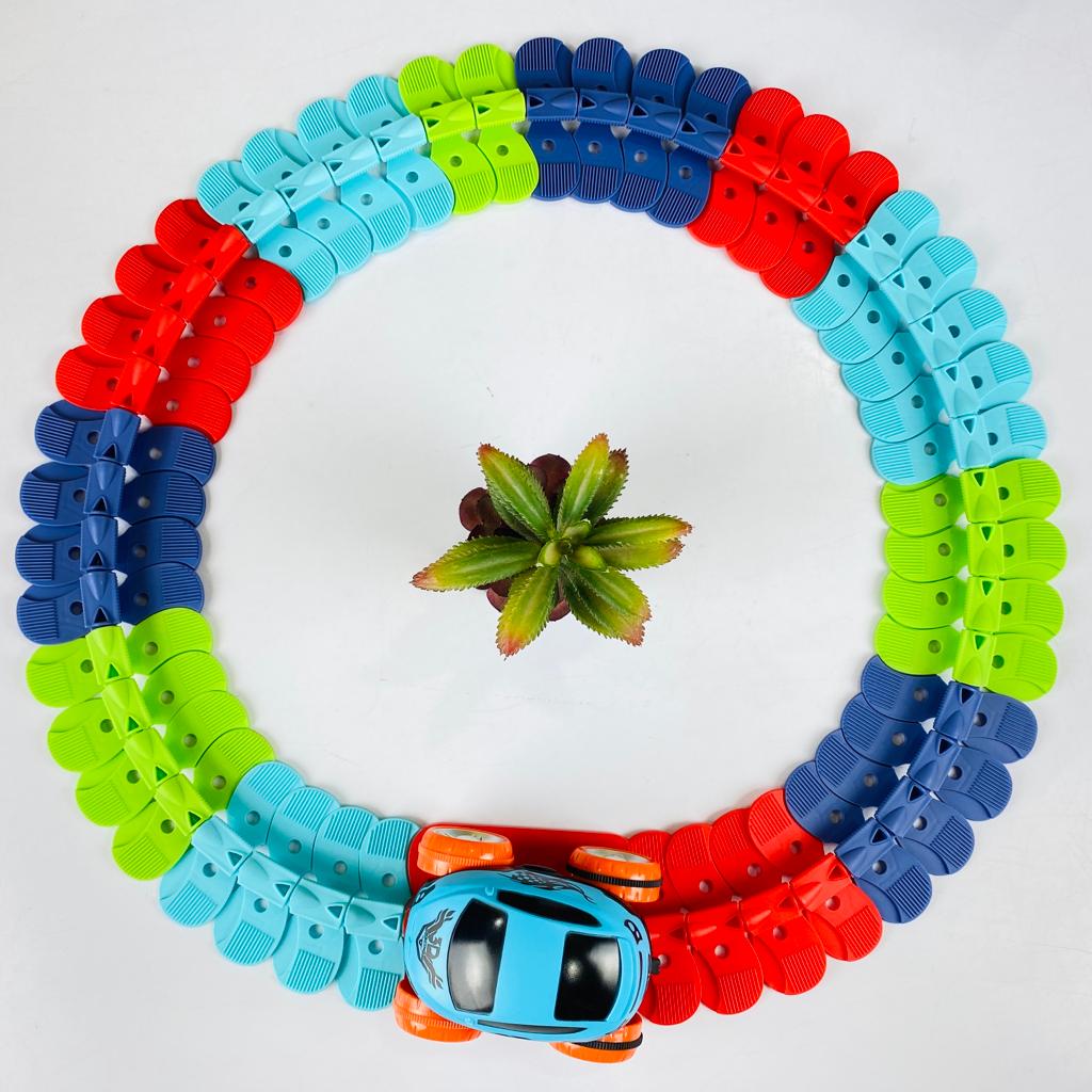diy changeable race car assembled tracks