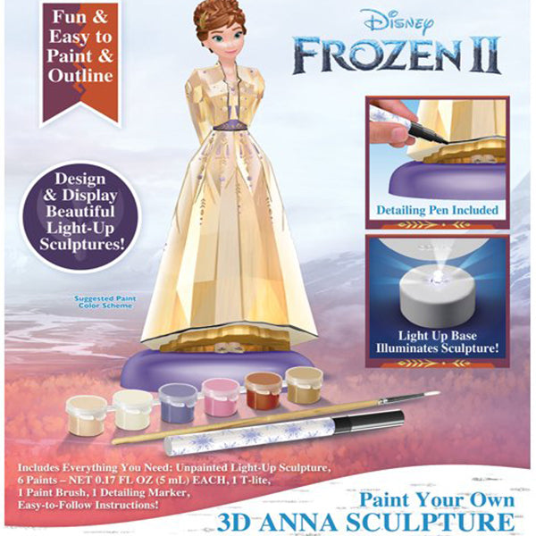 disney frozen ii paint your own 3d anna sculpture