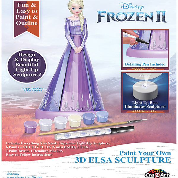 disney frozen ii paint your own 3d elsa sculpture