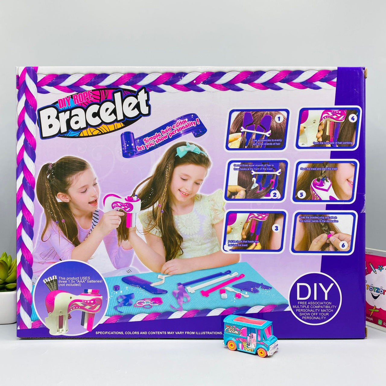 diy rope bracelet toy set for girls
