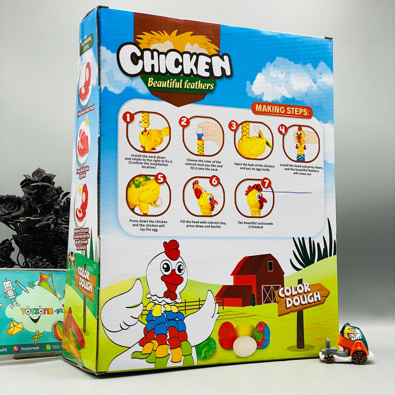 fun feather chicken play doh set tzp1