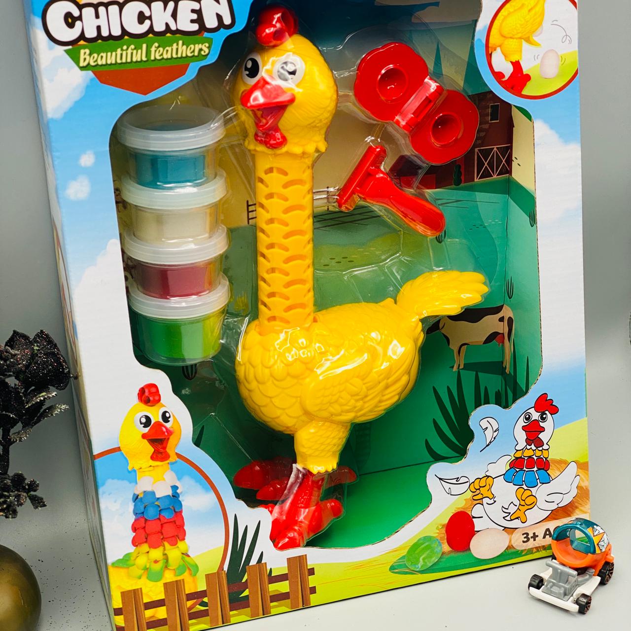 fun feather chicken play doh set tzp1