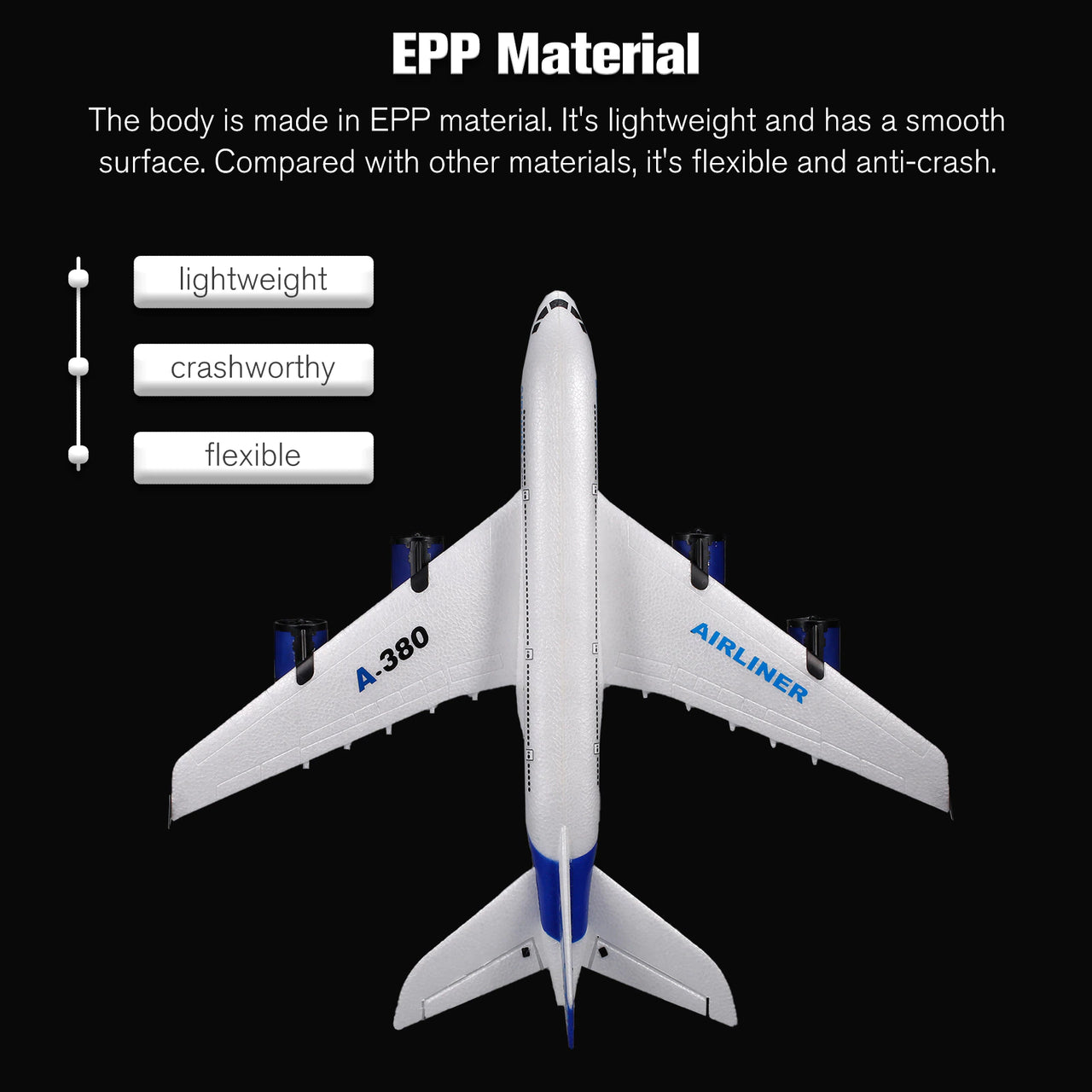 A380 RC Foam Airplane 2.4G 3CH Remote Control Aircraft