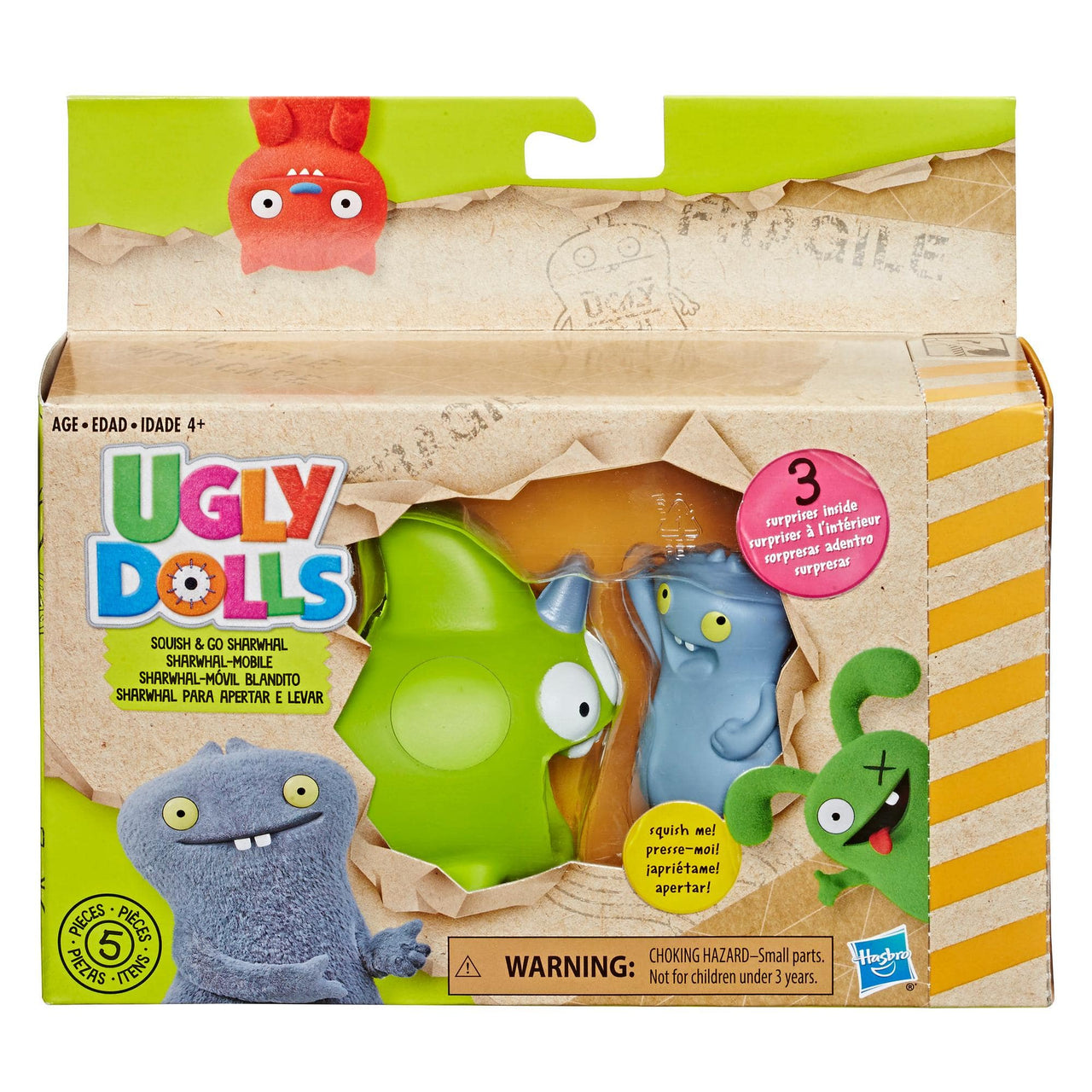 Ugly Dolls Babo and Squish-and-Go Sharwhal