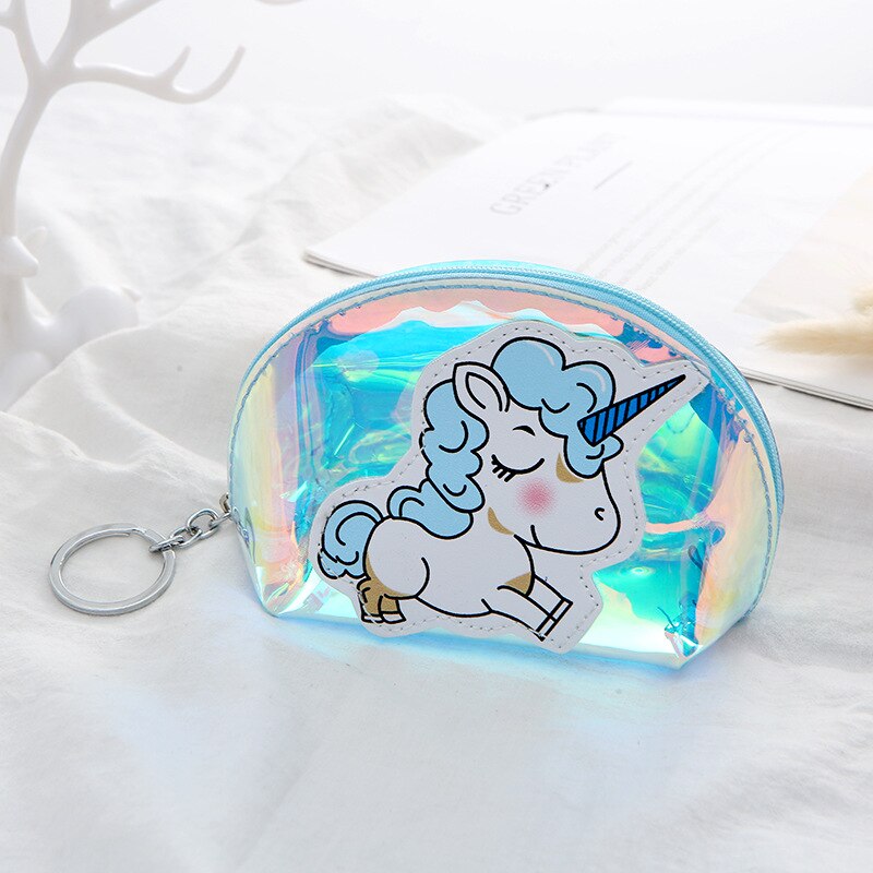 keychain unicorn transperent bag