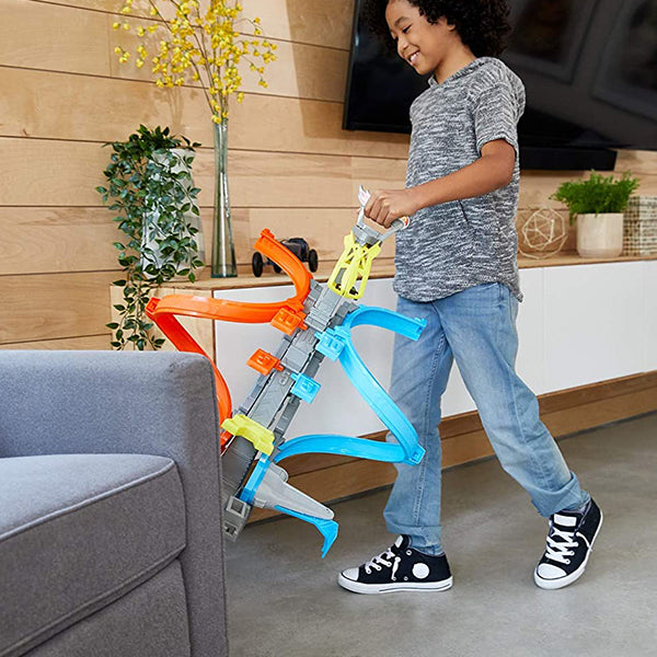 hot wheels loop launch plastic racing track