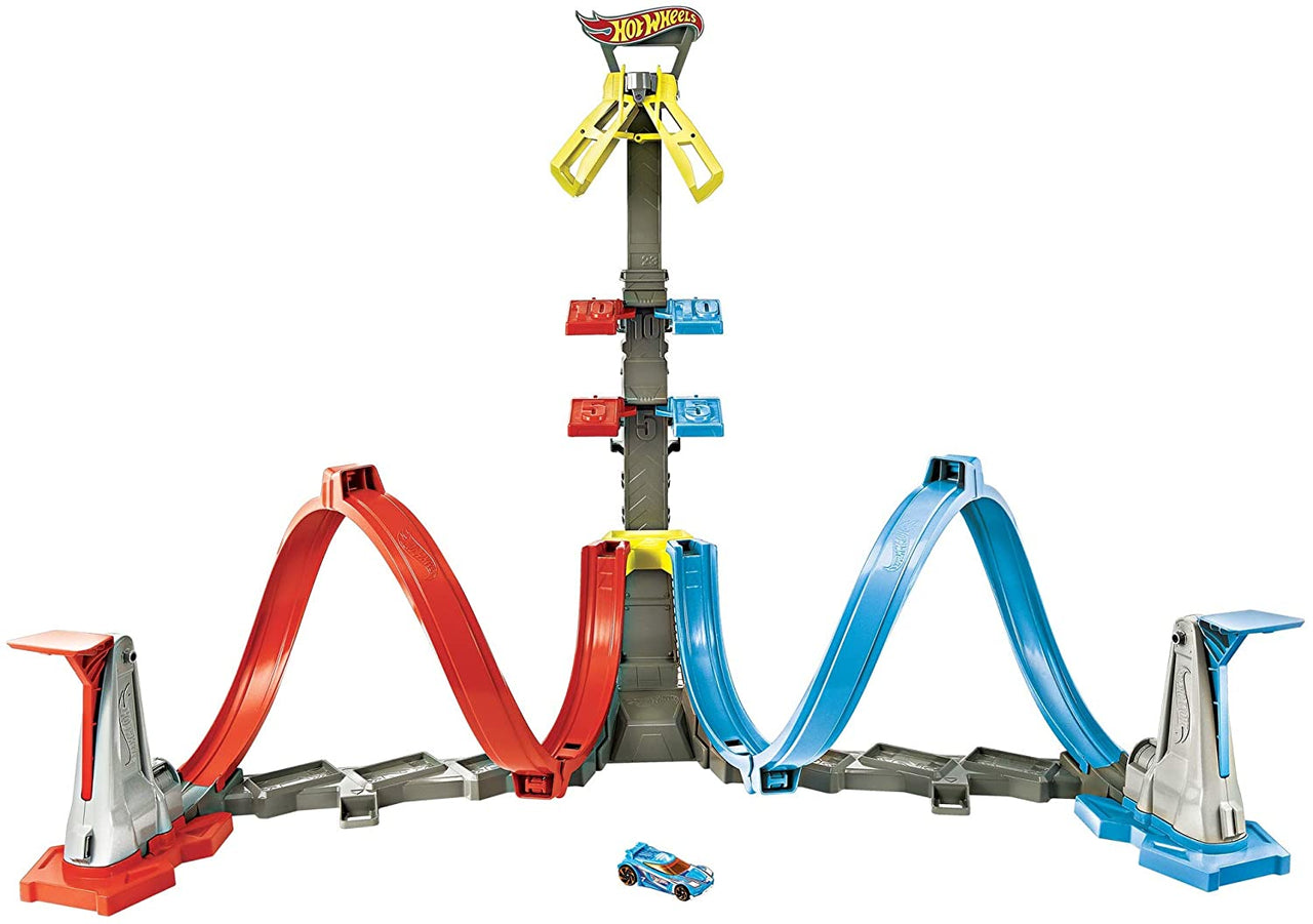 hot wheels loop launch plastic racing track