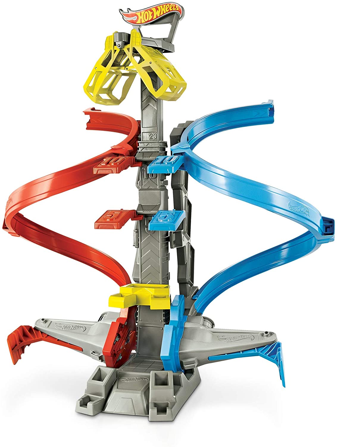 hot wheels loop launch plastic racing track
