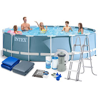 Thumbnail for intex 15 x 42prism frame pool with water filter pump