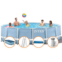 INTEX 15' x 48"Prism Frame Pool With Water Filter Pump