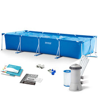 Thumbnail for intex rectangular pool 14 7 x 7 2 x 33 with water filter pump