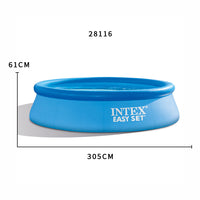 Thumbnail for intex easy set inflatable puncture resistant pool 10x24