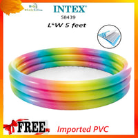Thumbnail for intex wild geometry 3 ring rainbow swimming pool 5 feet