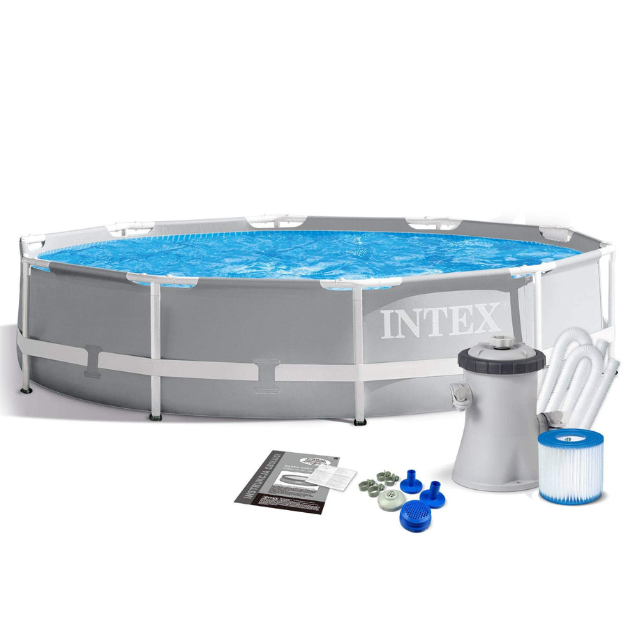 INTEX ( 10' x 30" ) Prism Frame Pool With Water Filter Pump "H" Type