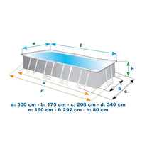 Thumbnail for intex 26784 prism frame above ground swimming pool 300x175x80cm