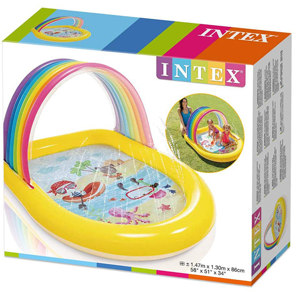 intex rainbow arch spray pool 58 x 51 x 34