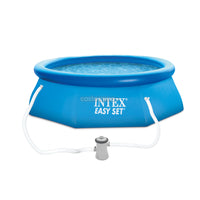 Thumbnail for intex 28122 10ftx30 easy set swimming pool with filter pump