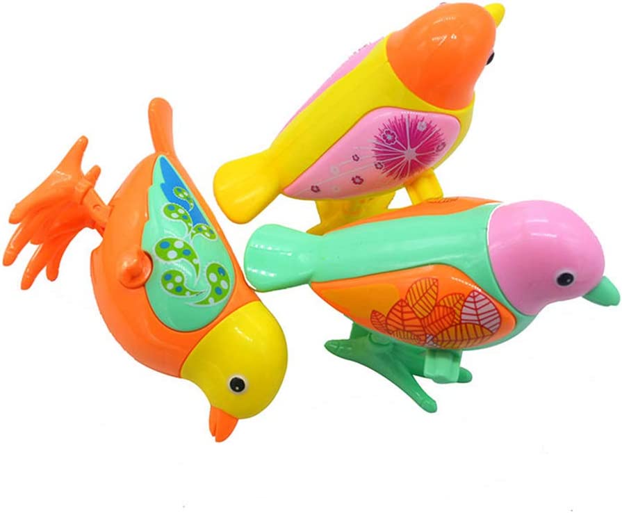 Wind Up Jumping Plastic Bird