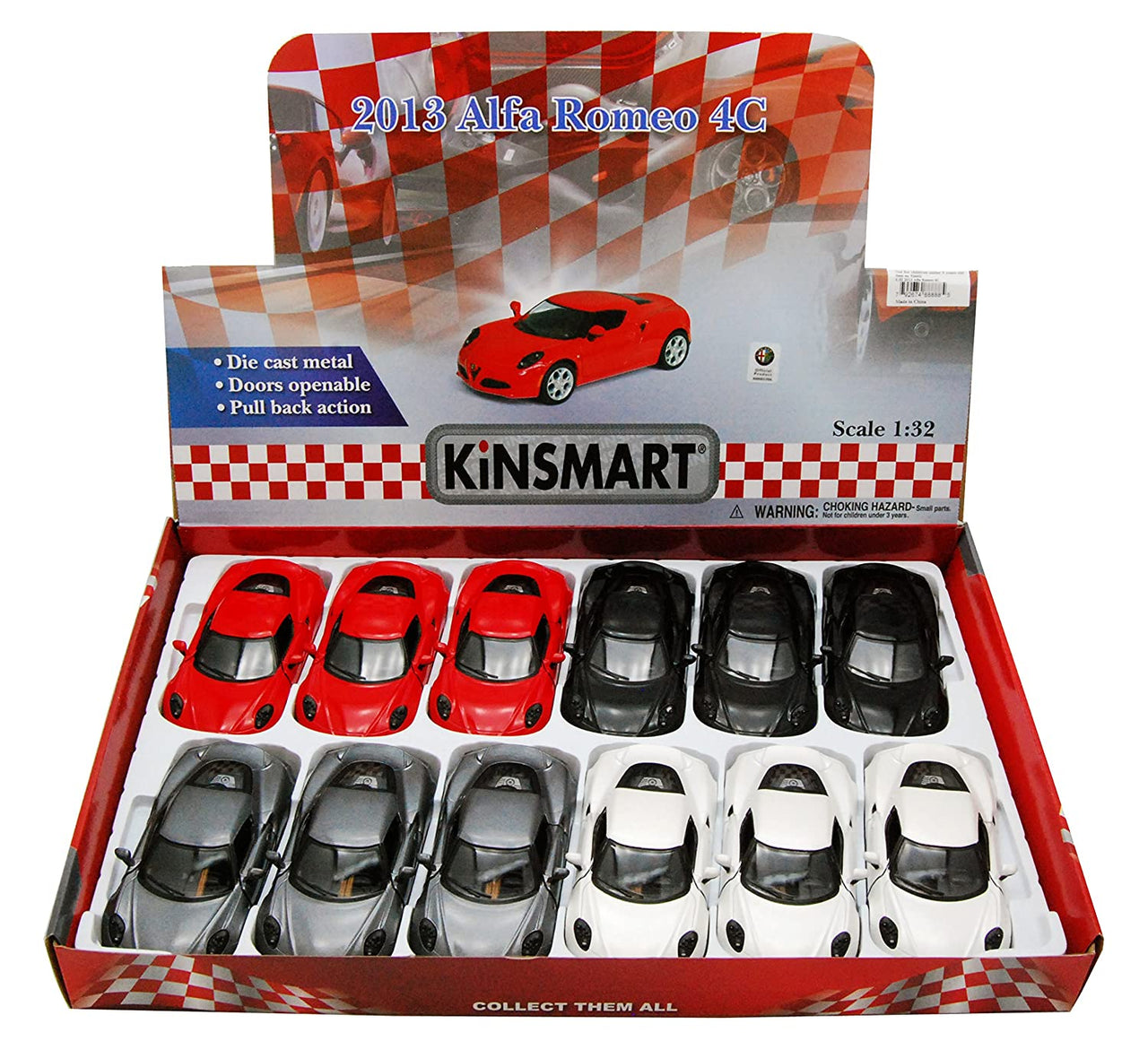 kinsmart 2013 alfa romeo 4c diecast model car