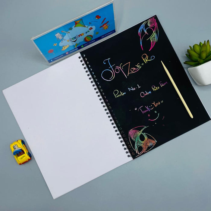 large rainbow scratch paper note