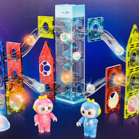 Thumbnail for 82 pieces 3d magnetic building blocks with electric light