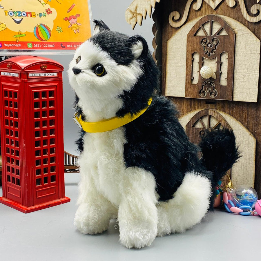 Punched Face Persian Toy-Cat (Black & White)