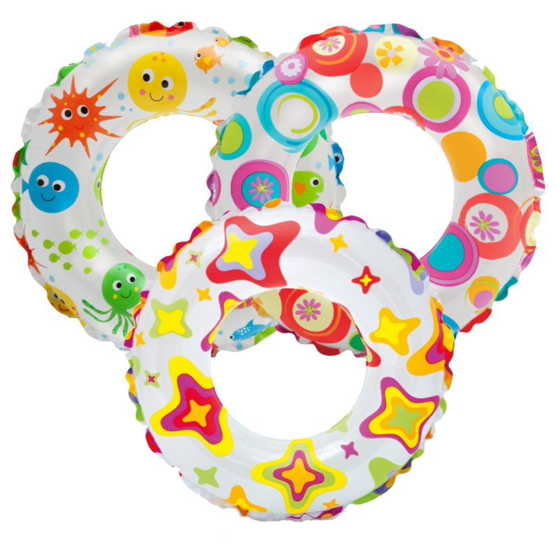 Intex Lively Print Swim Rings 24” ( 61cm ) Diameter