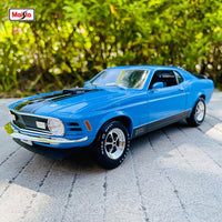 Thumbnail for Maisto 1:18 1970 Ford Mustang Mach- Blue