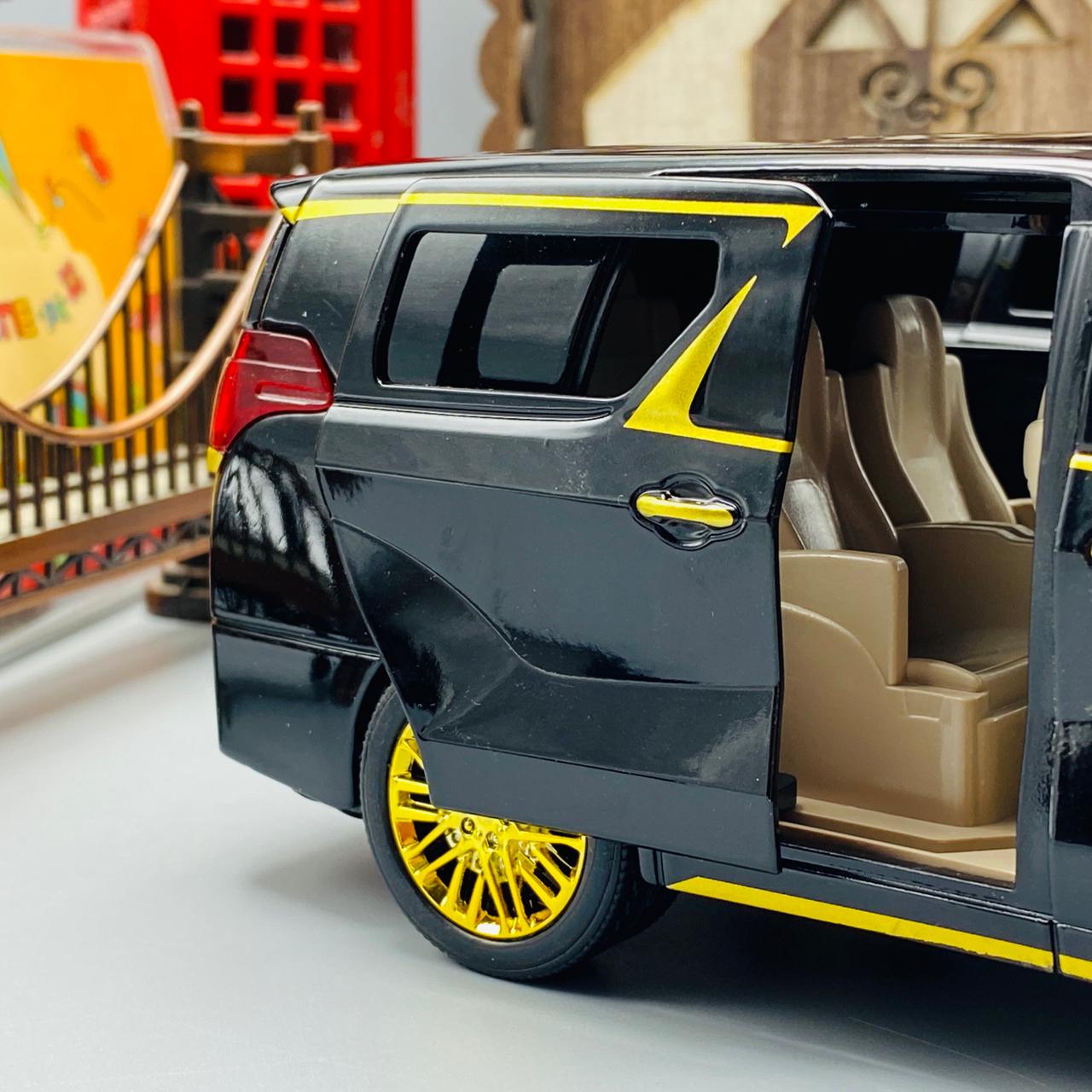 model van lexus lm30oh black golden 1 24 scale