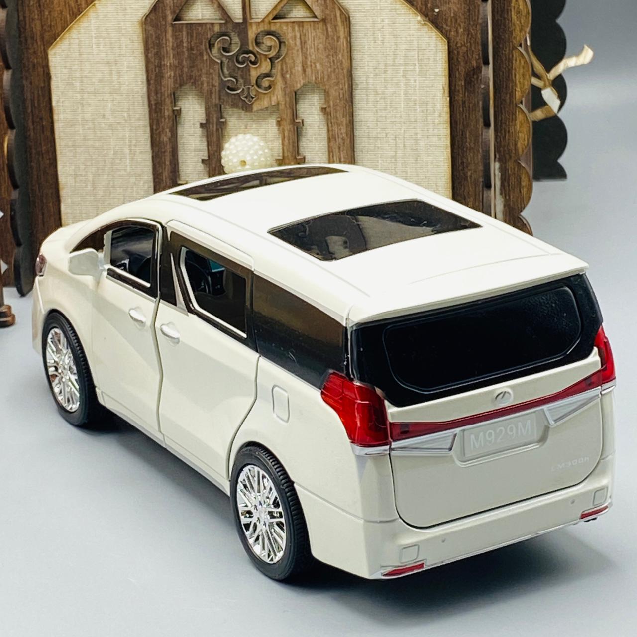 model van lexus lm30oh black golden 1 24 scale