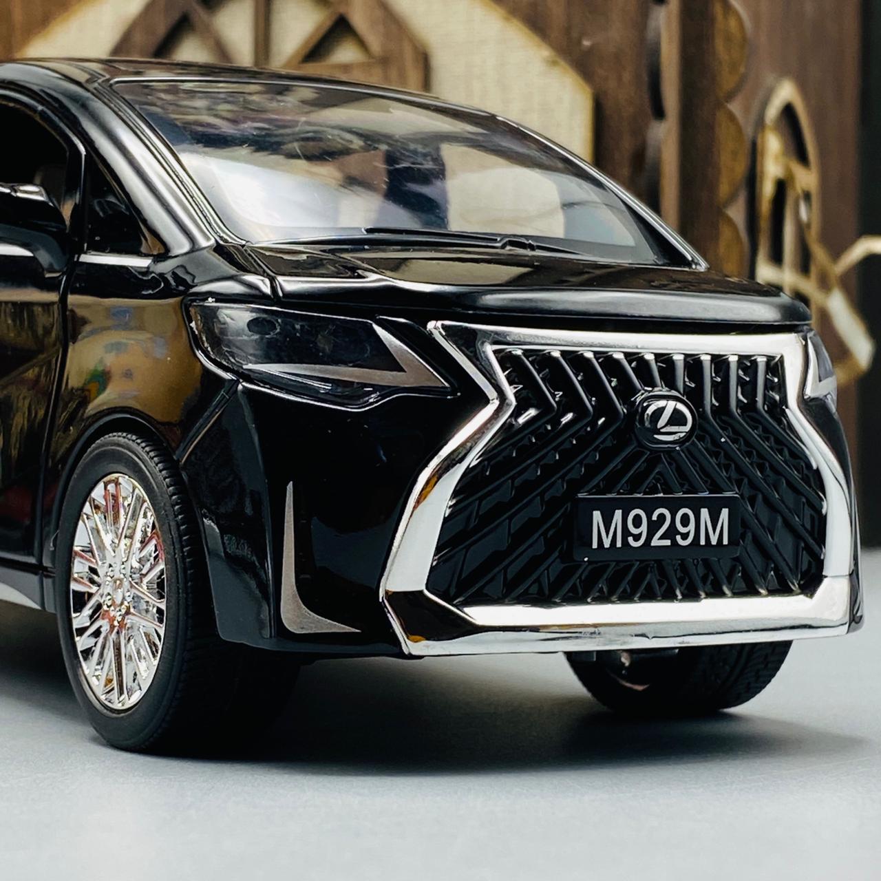 model van lexus lm30oh black golden 1 24 scale