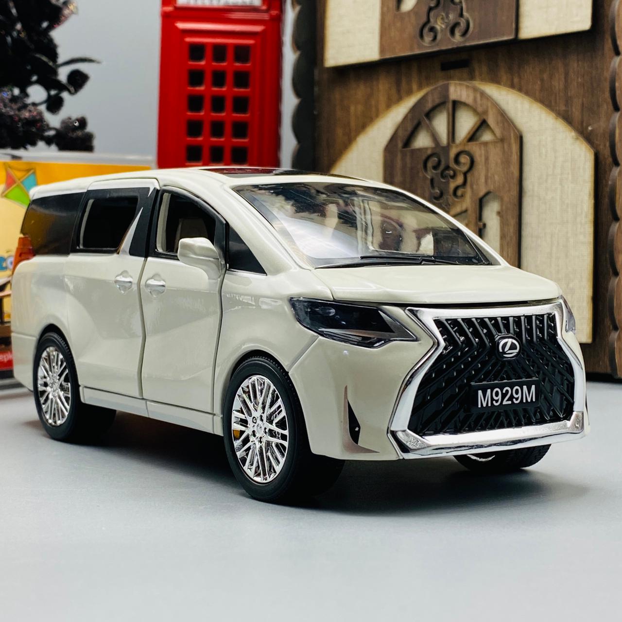 model van lexus lm30oh black golden 1 24 scale